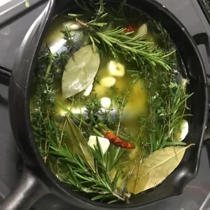 オイルサーディン作成中